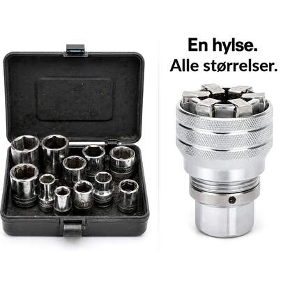 Universalhylse 10–19 mm – selvjusterende