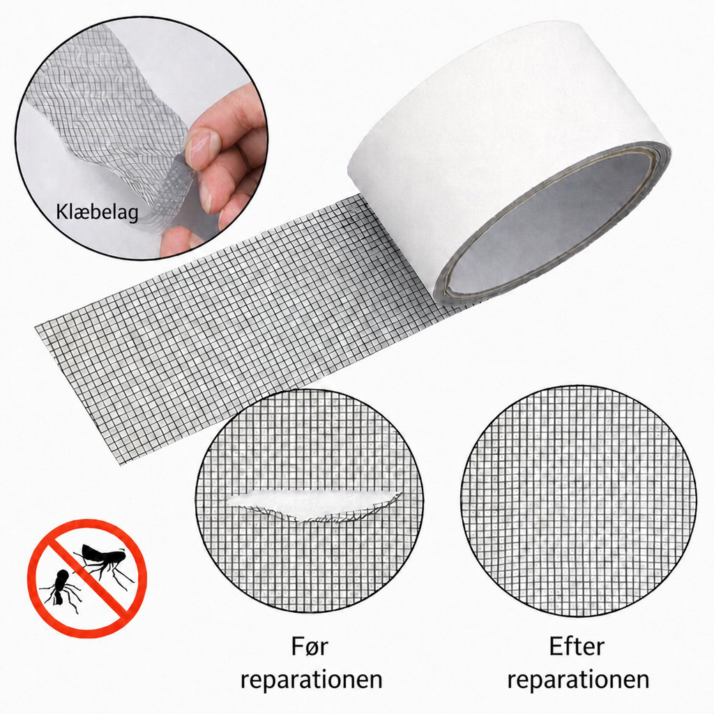 Reparationstape til fluenet – Selvklæbende & af fiberglas