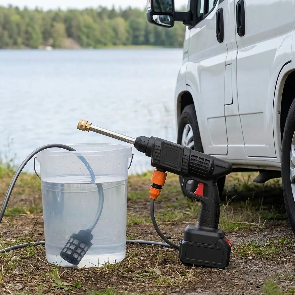Trykvaskeren Pro – batteridrevet højtryksrenser