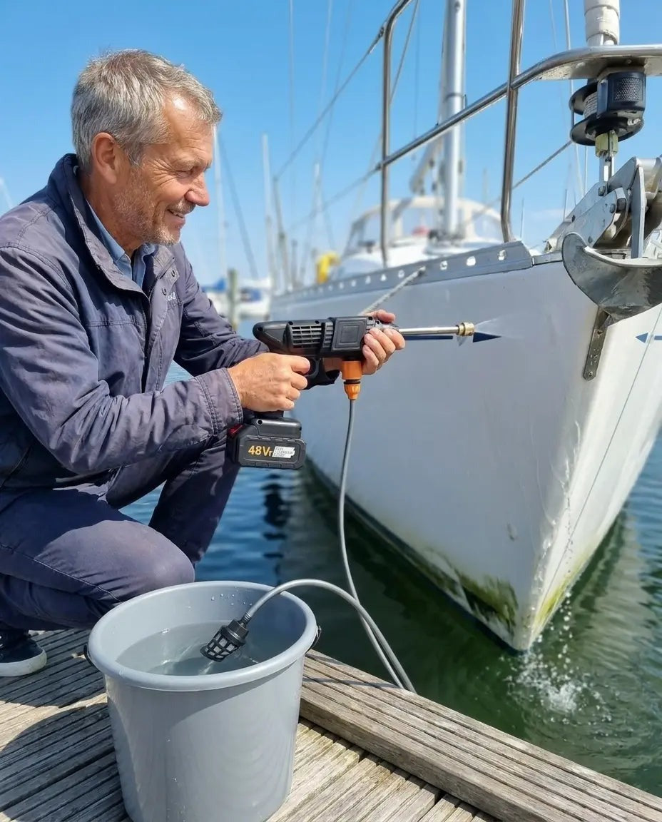 Trykvaskeren Pro – batteridrevet højtryksrenser