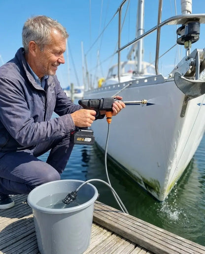 Trykvaskeren Pro – batteridrevet højtryksrenser