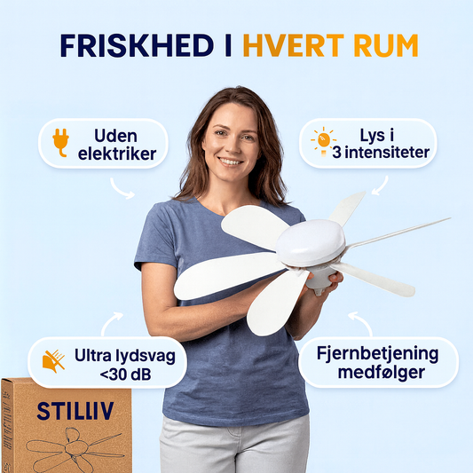 Loftventilator 2-i-1 med LED-lys